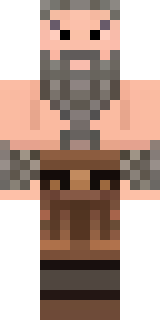 a viking warrior in fur and iron with a braided beard
