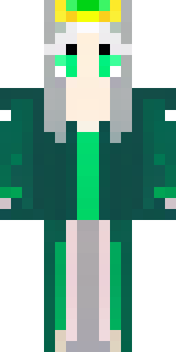 a queen in a flowing emerald gown with a silver tiara