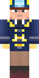 an airship captain in a navy coat with copper gadgets