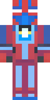 a masked hero in a sleek red and blue suit with a chest emblem