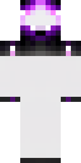an enderman-inspired figure, tall and black with purple eyes