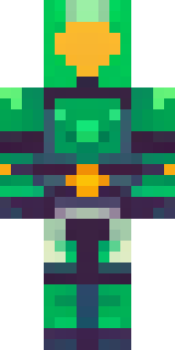 a knight in emerald armor holding a torch