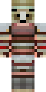 a gladiator in bronze arm guards and a red-plumed helmet