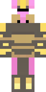 a piglin brute in gold armor with a snout and tusks