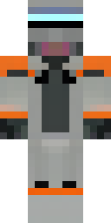 a battle-worn pilot in orange plating with scorch marks