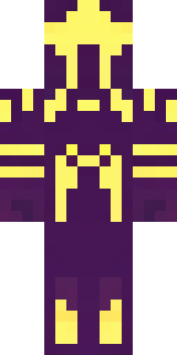 a nether hunter in crimson hide with glowing gold trim
