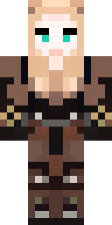 a shieldmaiden in leather armor with war paint