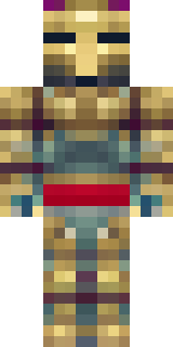a gladiator in bronze arm guards and a red-plumed helmet