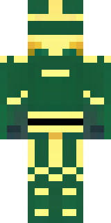 a jade samurai in green and gold ceremonial armor