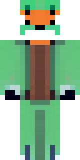 an anthropomorphic fox in a green explorer jacket