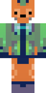 an anthropomorphic fox in a green explorer jacket