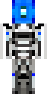 a chrome android with glowing blue eyes and exposed joints