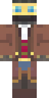 a steampunk inventor in a brown leather coat and brass goggles