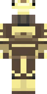 a piglin brute in gold armor with a snout and tusks