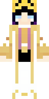 a young king in an ermine-trimmed purple cloak and gold crown