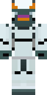 a mecha pilot in a white flight suit with a segmented helmet