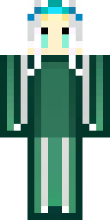 a queen in a flowing emerald gown with a silver tiara