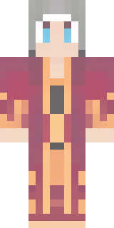 a fire mage in crimson robes with burning orange sleeves
