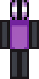 an enderman-inspired figure, tall and black with purple eyes