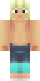 a summer surfer in board shorts with sun-bleached hair