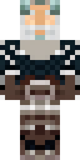 a frost viking in white furs and a horned helm