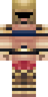 a gladiator in bronze arm guards and a red-plumed helmet