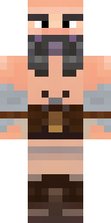 a viking warrior in fur and iron with a braided beard