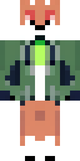 an anthropomorphic fox in a green explorer jacket
