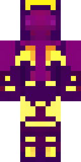 a nether hunter in crimson hide with glowing gold trim