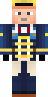 an airship captain in a navy coat with copper gadgets