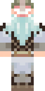a frost viking in white furs and a horned helm