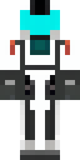 a mecha pilot in a white flight suit with a segmented helmet