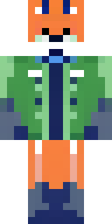 an anthropomorphic fox in a green explorer jacket