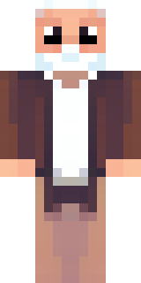 a friendly villager librarian in brown robes with glasses
