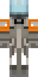 a battle-worn pilot in orange plating with scorch marks