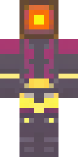 a nether hunter in crimson hide with glowing gold trim