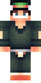 a sushi master in a dark apron with a headband