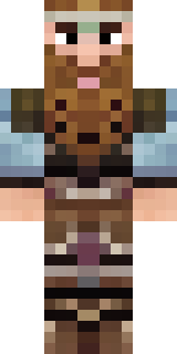a viking warrior in fur and iron with a braided beard