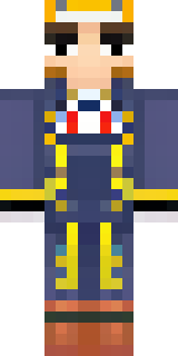 an airship captain in a navy coat with copper gadgets