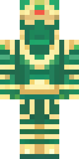 a jade samurai in green and gold ceremonial armor