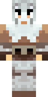 a frost viking in white furs and a horned helm