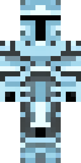 a frost knight in ice-blue armor rimed with snow