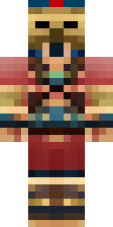 a gladiator in bronze arm guards and a red-plumed helmet