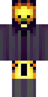 a Halloween pumpkin-headed figure in a dark cloak