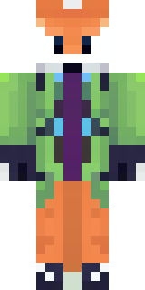an anthropomorphic fox in a green explorer jacket
