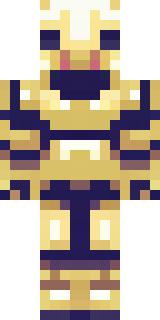 a piglin brute in gold armor with a snout and tusks