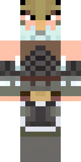 a frost viking in white furs and a horned helm