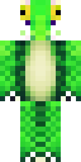 a dragon hybrid with green scales, horns and a spined tail