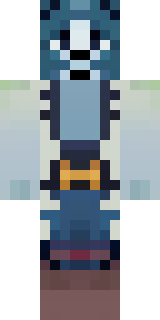a ghostly pirate with pale skin and a tattered blue coat