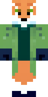 an anthropomorphic fox in a green explorer jacket